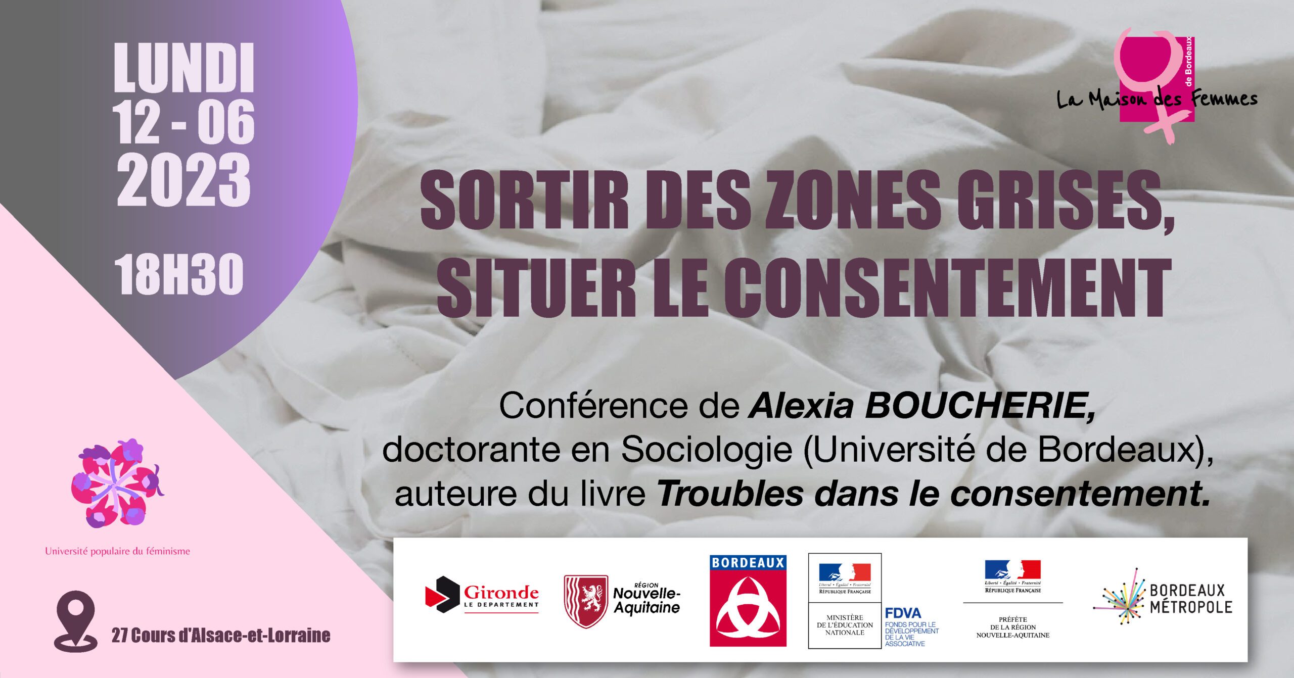 « Sortir des zones grises, situer le consentement », conférence de Alexia Boucherie