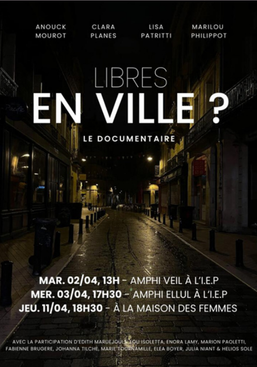 Projection du documentaire « Libres en ville ? »